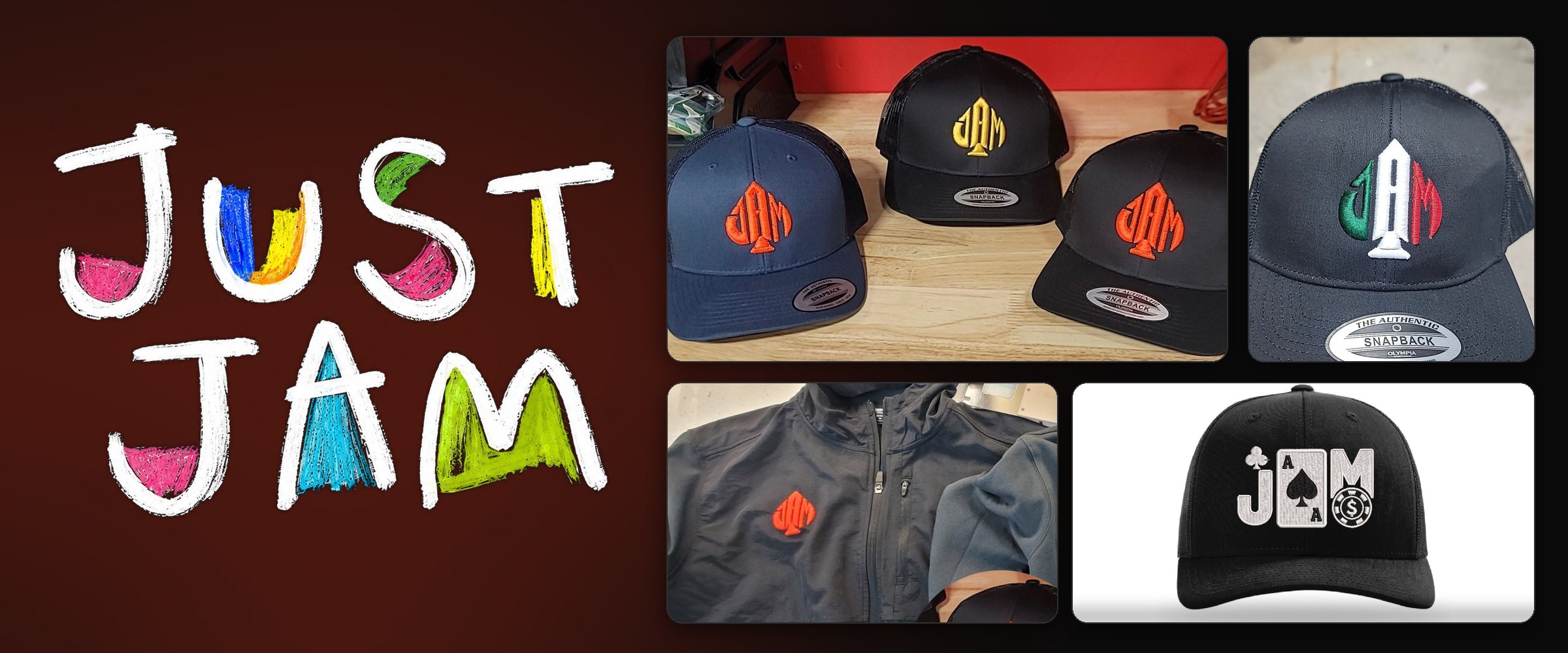 JustJam Poker — custom made-to-order hats, hoodies and more